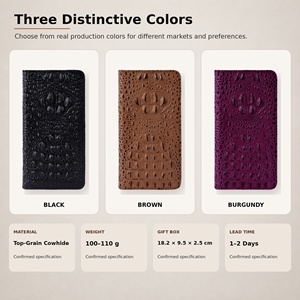 Étui portefeuille magnétique premium en cuir véritable avec porte-cartes et protection RFID pour <span class=keywords><strong>iPhone</strong></span> 18 Pro Max 17 16 15 14 13 12 Plus - Product Image 5