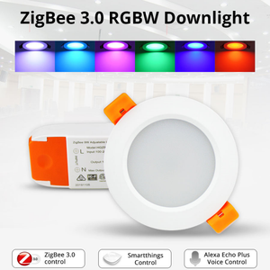 2.5 inch 9 wát tuya ZigBee 3.0 Downlight Kit thông minh RGBW nhôm <span class=keywords><strong>Led</strong></span> đèn trần ánh sáng với SmartThings Echo thông minh ánh sáng - Product Image 3