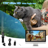 Caméra de collier sans fil Kingtale pour animaux de compagnie, mini caméra corporelle pour intérieur et extérieur