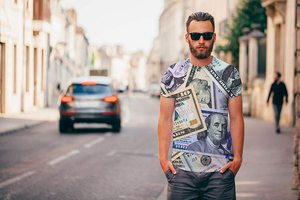 Fitspi venta al por mayor dólar dinero camisetas hombres mujeres niños Unisex manga corta Camiseta Dropshipping camiseta para deseo - Product Image 3