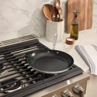 Poêle à crêpes antiadhésive en acier inoxydable, poêle à crêpes en acier inoxydable 3 plis, compatible avec toutes les cuisinières, passe au four, sans PFOA