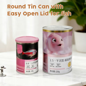 عينات من علب الصفيح المستديرة للمشروبات والأطعمة والأسماك مع غطاء سهل الفتح لتعليب الأسماك - Product Image 4