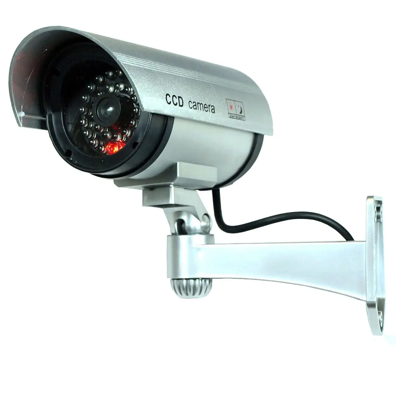 Night Cctv Surveillance System Flashing Red Light Dummy Security Camera With Realistic Look Recording Leds