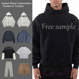 Haute qualité 420 Gsm 100% coton Vintage broderie Streetwear poids lourd unisexe surdimensionné Logo personnalisé hommes sweats à capuche - Product Image 1