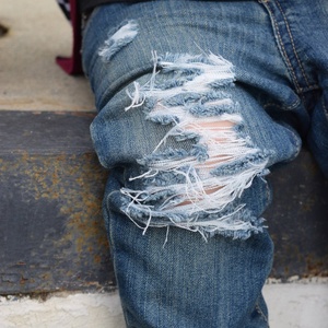 Pantalons en jean déchirés décontractés de haute qualité pour garçons, 100% coton, automne - Product Image 2