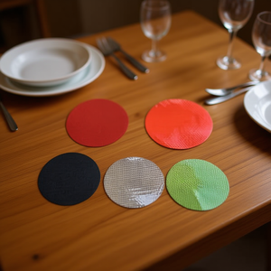 Mnj Solid Color Placemats Round 12Pcs For Dining Table Use - Product Image 2