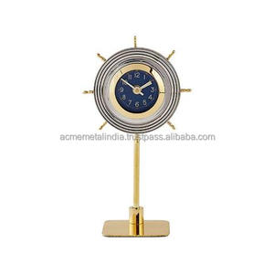 Reloj de mesa despertador de Metal de diseño antiguo con Base cuadrada oro plata acabado perfecto elegante decoración del hogar acento elegancia atemporal - Product Image 1