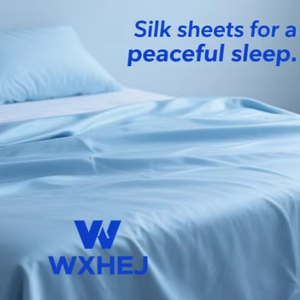 Sábana de cama plana de seda con múltiples opciones de color de lujo de alto grado para dormir bien - Product Image 2