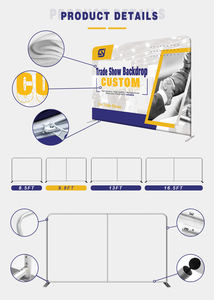 Banner Pieghevole Portatile 10x8ft a Prezzo Conveniente con Supporto per Esposizioni, Banner Personalizzato Pull-<span class=keywords><strong>up</strong></span> per Grandi Display Fieristici - Product Image 5