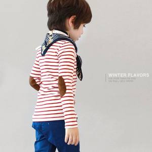 Ropa para Niños, Camiseta de Algodón de Manga Larga con Rayas Informales para Niños, Diseño Nuevo 2015 - Product Image 3