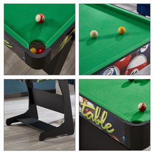 Modèle spécial <span class=keywords><strong>6</strong></span> <span class=keywords><strong>pieds</strong></span> pliant 3 en 1 <span class=keywords><strong>table</strong></span> <span class=keywords><strong>de</strong></span> <span class=keywords><strong>billard</strong></span> multifonctionnelle pour le divertissement d'intérieur - Product Image 6