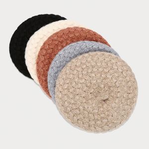 Nuevo Boina de Punto Estilo Japonés Vintage para Otoño e Invierno, Color Sólido, Elegante, para Mujer - Product Image 6