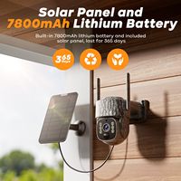 VOOPEAK 4G LTE Caméra de piste cellulaire à énergie solaire 2.5K Streaming en direct Pan Tilt Wildlife Hunting Cam Surveillance de sécurité extérieure