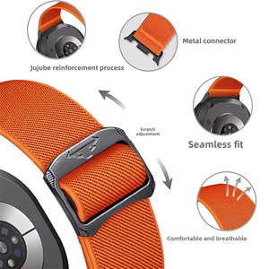 Pulsera de tela trenzada, banda deportiva ajustable de nailon elástico para <span class=keywords><strong>Samsung</strong></span> <span class=keywords><strong>Galaxy</strong></span> <span class=keywords><strong>Watch</strong></span> 8 40mm 44mm, accesorios de <span class=keywords><strong>correa</strong></span> - Product Image 3