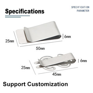 Hot Sale Custom Size Stainless Steel Money Clip Custom Logo Metal Cash Hold for Corporate Giveaways - Product Image 3