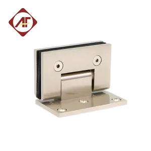 Door Glass Brass 90 Degree Shower Frameless Hinges Bathroom Gate Clamp For 8-12 Mm Toughened Hinge