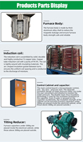 Fourneau de fusion à induction industriel en métal de qualité supérieure pour la fusion de l'aluminium, du cuivre, du fer et de l'acier, prix du gaz raisonnable