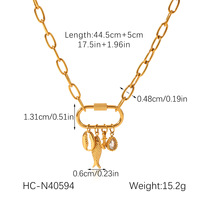 Collier pendentif pour femme en acier inoxydable électroplaqué, motif animalier, chaîne croisée, style européen et américain, accessoires de bijoux DIY