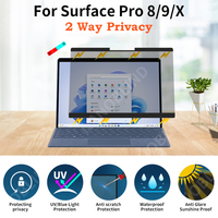 Protecteur d'écran magnétique de confidentialité pour Surface Pro 8/9/X, filtre anti-espion entièrement amovible, film anti-éblouissement pour ordinateur portable et tablette PC
