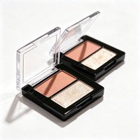 Créez votre propre logo – Palette 2-en-1 blush et illuminateur – Blush mat et illuminateur scintillant – Poudre fine et soyeuse longue tenue pour les joues