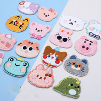 Patchs brodés personnalisés pour vêtements et chapeaux d'enfants, motifs animaux de dessin animé, en tissu écologique auto-adhésif, populaires et tendance