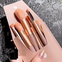 Lot de pinceaux de maquillage miniatures doux et moelleux pour correcteur, pinceau à raser portable pour voyage, outils cosmétiques, sac de rangement, pas cher
