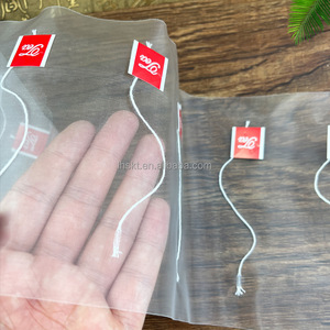 Rouleau de filtres <span class=keywords><strong>à</strong></span> thé en nylon transparents en forme de pyramide, sachets de thé en nylon, rouleau de maille en nylon avec étiquette <span class=keywords><strong>à</strong></span> ficelle unique - Product Image 2