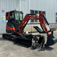 Livraison Gratuite Mini-Pelle Moteur Kubota CE/EPA Micro-Pelle de Jardin Pelleteuse Mini-Excavatrice 1 Tonne