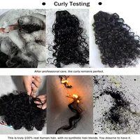Paquetes de Cabello Virgen Camboyano de Alta Calidad al por Mayor, de un Solo Donante, con Cutícula Alineada, Rizado Pixie, Cabello Natural para Extensiones
