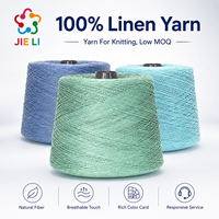 Benang Linen Slub 100% Ring Spun Tekstur Alami Bernapas untuk Pakaian Musim Panas, Kemeja, Gaun, Bahan Baku Tekstil Grosir