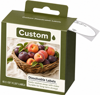 Étiquettes hydrosolubles pour contenants de cuisine domestiques, en papier soluble dans l'eau, taille personnalisée, autocollants dissolvables pour bocaux, marquage en vrac