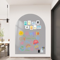 Tableau blanc souple pour enfants, enseignement à domicile, autocollants muraux magnétiques pour graffitis, plusieurs couleurs au choix, tableau adhésif coloré, gris effaçable