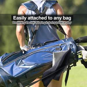 Custom Premium Golf Towel with Carabiner <b>Clip</b> Absorbent Microfiber Waffle Golf Towel <b>for</b> Cleaning Golf Ball Club Putter Iron - Product Image 6