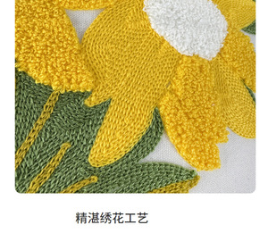 Embroidered Throw Pillow Cover - 18x18 Decorative Pillow Cover with Zipper Aesthetic Cute Design Boho Cozy Throw Pillowcase - Product Image 4