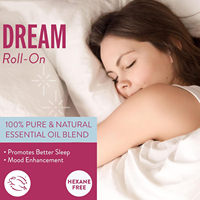 Minyak Esensial Dream Sleep 10ml Private Label Roll-on untuk Tidur Nyenyak, Campuran dengan 100% Minyak Esensial Lavender, Chamomile, dan Jeruk Murni