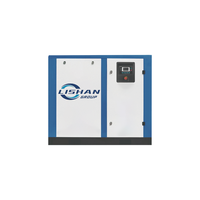 Compresseur d'air industriel à vis LISHAN, refroidi par air, certifié CE, petit, stationnaire, 37 kW, 50 CV, 220 V monophasé, lubrifié, mini