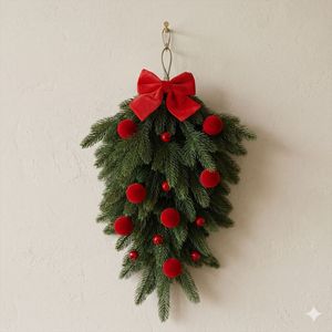 Décoration de Noël Arbre inversé 60CM en PE Style moderne et simple Ornement suspendu Ambiance décorative Vente directe - Product Image 2
