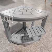 Table d'angle HDPE jambes de rasage mobilier d'extérieur banc siège matière plastique étagère de rangement pour plage salle à manger utilisation en extérieur