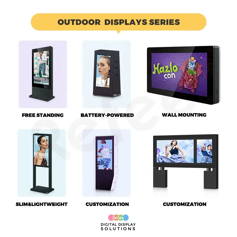 Pantalla impermeable de alto brillo para exteriores, reproductor de publicidad de vídeo, quiosco, señalización Digital LCD