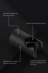 Soporte para cabezal de ducha, abrazadera deslizante ajustable, material ABS, acabado cromado, kits de ducha ecológicos para baño - Product Image 4