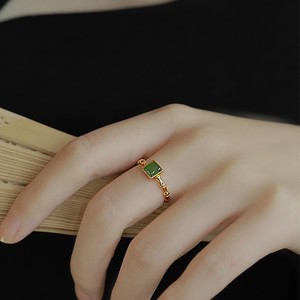 Luoqingzhu Hetian <b>Jade</b> <b>Ring</b> Square Geometric Design Adjustable For Women Everyday Wear - Product Image 3