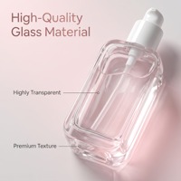 NOUVEAU Flacon pompe cosmétique en verre à parois droites pour crème et maquillage, vide, 30ml, 40ml, 80ml, 100ml