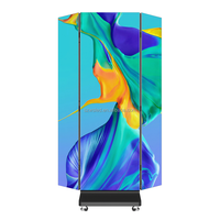 Panneau LED P2.5 pliable en trois parties, écran LED ultra-fin couleur pleine pour la publicité en hall d'entrée, les événements et la vente au détail