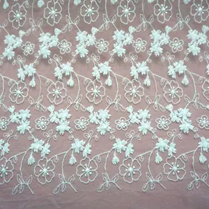 China wholesale guipure embroidery flower lace fabric milk silk water-soluble laces LT21680