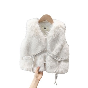 Chaleco de Pelo Sintético para Bebé Niña, Estilo Coreano, Informal, para Primavera y Otoño, Prenda Exterior para Niños - Product Image 5