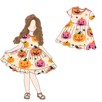 Robe Courte en Bambou pour Bébé Fille, Style Western, Halloween, Noël, Vêtements de Boutique pour Enfants, Pyjama en Viscose de Bambou, OEM