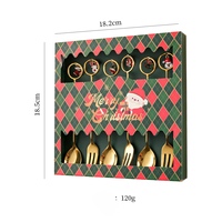 Dingyong OEM/ODM Ensemble de couverts modernes en acier inoxydable poli miroir, cuillère à dessert de Noël, fourchette à fruits, pour fêtes, maison, vacances, service de table et thé