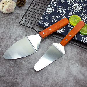 Pala per <span class=keywords><strong>Pizza</strong></span> usa <span class=keywords><strong>e</strong></span> getta in acciaio inossidabile con manico in legno per bistecca con pala da leva <span class=keywords><strong>cucina</strong></span> Pancake a mano strumenti per frittelle - Product Image 4