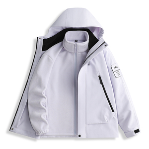 <span class=keywords><strong>Veste</strong></span> pour homme, couple, 3 en 1, imperméable, coupe-vent, doublure <span class=keywords><strong>polaire</strong></span> amovible, à capuche, randonnée en plein air, streetwear - Product Image 4