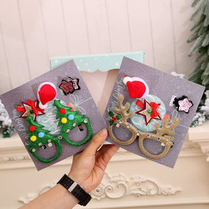 Nouvelles décorations de Noël, pinces à cheveux, lunettes, coffret cadeau de Noël, cadeaux pour enfants, cadeaux pour événements - Product Image 1